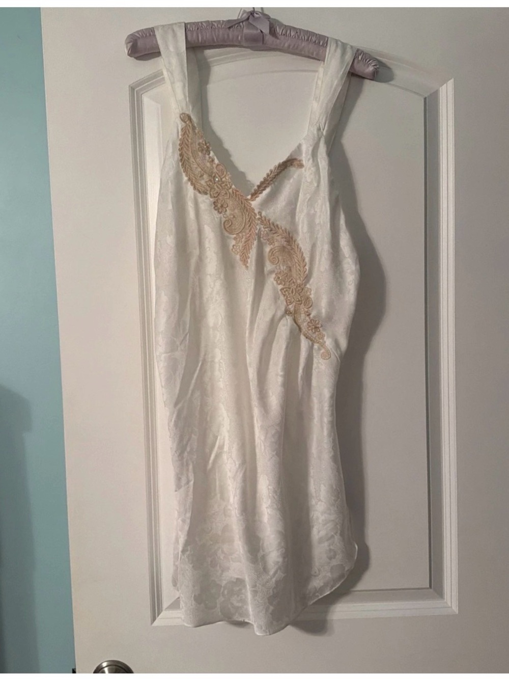 VTG 70’s Victoria’s Secret Chemise Lingerie Nightgown Gold Label Satin Bridal
